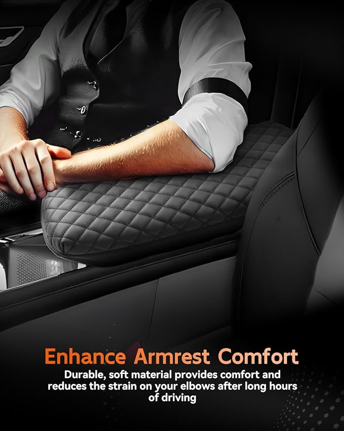 CDEFG for Chevrolet Blazer EV 2024 2025 2026 Center Console Cover Armrest Box Cover for Blazer EV (LT, RS) Accessories Arm Rest Protector Thickened with Inner Pocket