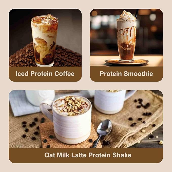 Protein Coffee Powder Premium Whey Protein & 100% Arabica Coffee Keto Friendly Gluten Free Zero Artificial Flavors & Sweeteners 8 Oz