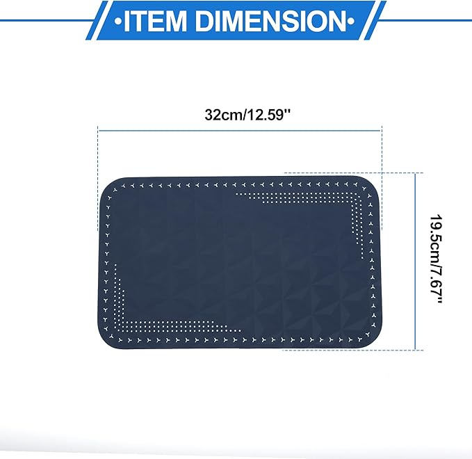 Car Center Console Cushion Pad 12.59"X7.67" Center Console Cover Armrest Seat Box Cover Faux Leather Blue
