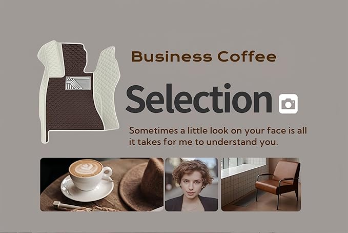 Customize Making Car Floor Mats for 99.99% Sedan SUV Pickup Truck Full Coverage Men Women Cute Leather Protection Pads Non-Slip Floor Liners (Light Brown)