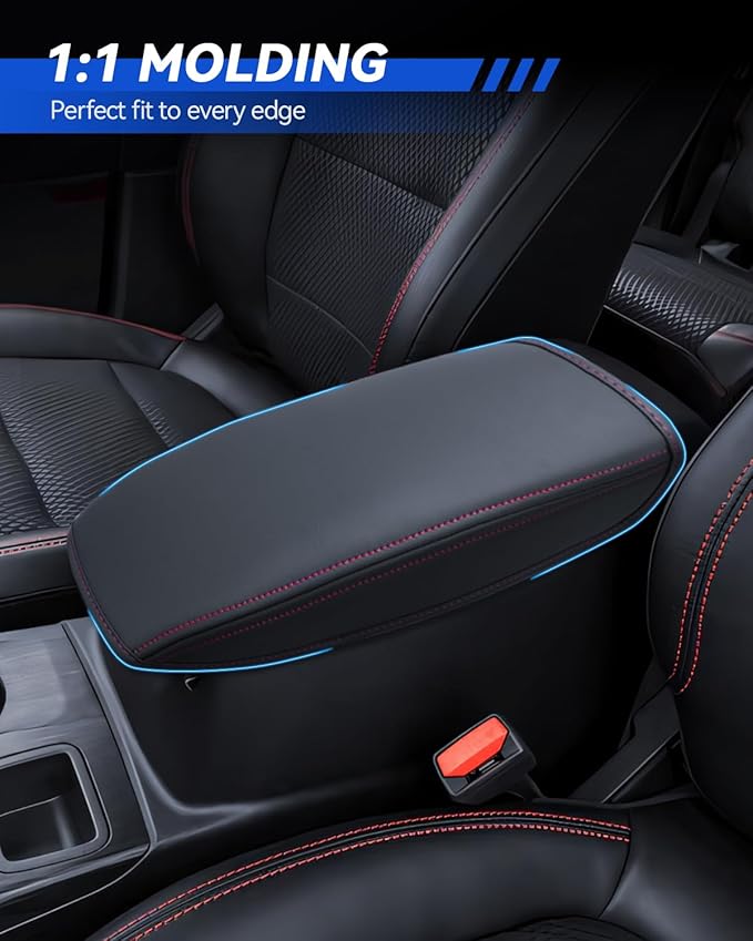 Armrest Cover for 2020-2026 Ford Escape & 2021-2025 Bronco Accessories Center Console Middle Lid Pad Protector for Car Elbow Rest