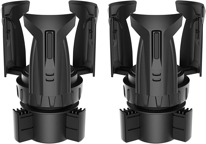 Car Cup Holder Expander, Cup Holder Extender Adapter with Expandable Arm and Adjustable Base, Compatible with Yeti Ramblers, Hydro Flasks, Stanley, Owala Most Coffee Mugs Bottles & Cups (CUP-B-2pack)