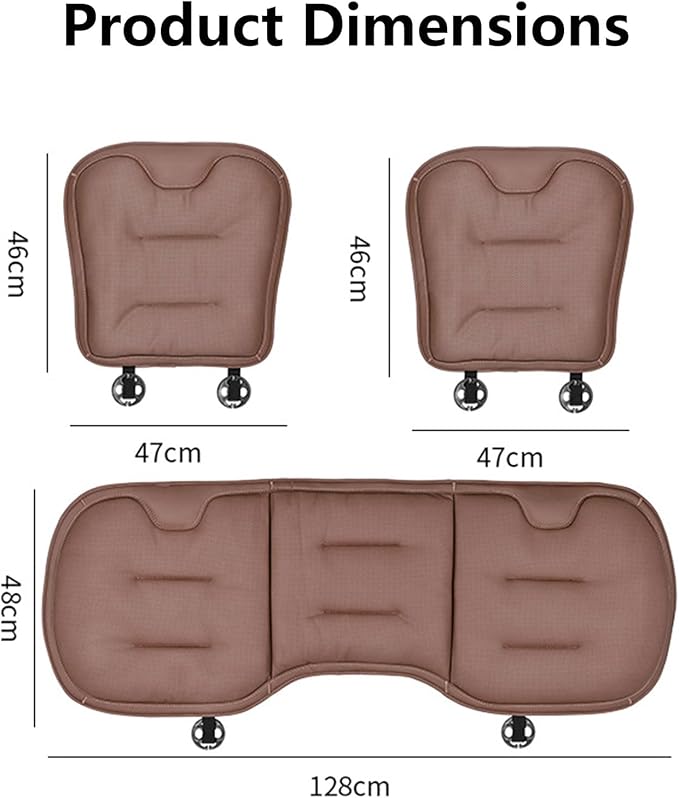 Car Seat Cushion for Porsche Macan 2015-2025-pr, Breathable Non-Slip Driver Seat Pad Ergonomic Memory Foam for Long Driving Car Office,A/2Pcs-Coffee