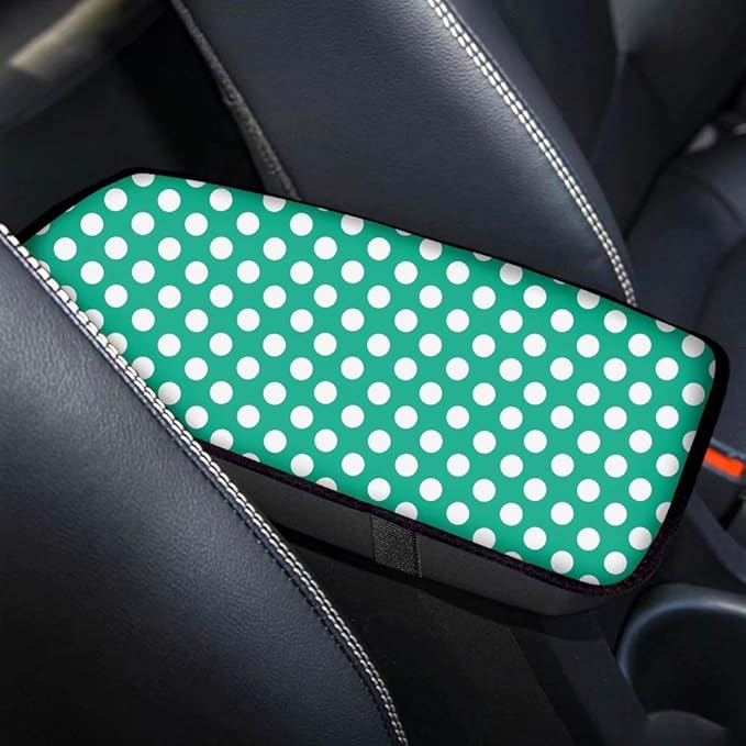 Produced Blue Wave Spot Universal Black Auto Center Console Cover Pad Fit for SUV/Truck/Lemo, Car Armrest Seat Box Cover