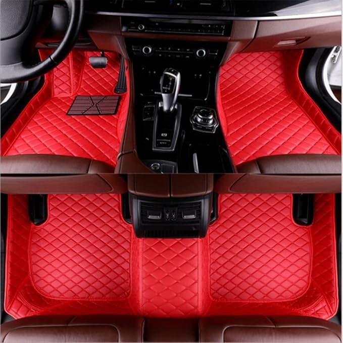 Custom Making Car Floor Mats Compatible with Audi BMW Mercedes-Benz Toyota Lexus Honda Infiniti Nissan Hyundai Kia All Models 2005-2026 (Red)