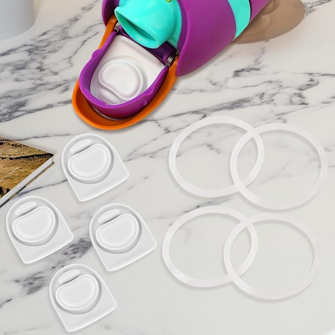 4 Sets Replacement Rubber Stopper and O Ring Gasket Compatible with Owala FreeSip 24oz 32oz,Water Bottle Lid Insert Cap Seal Parts for Owala 16/19/24/32/40oz Mouthpiece Accessories Z4K2