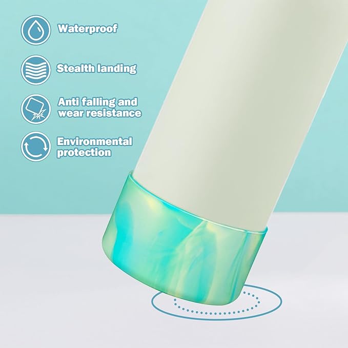 HEYSKAY 2PCS Silicone Boot for Owala Flask Water Bottle Anti-Slip Protective Sleeve for Owala Twist,FreeSip and Flip Stainless Steel Water Bottle BPA-Free Boot Bottom Base