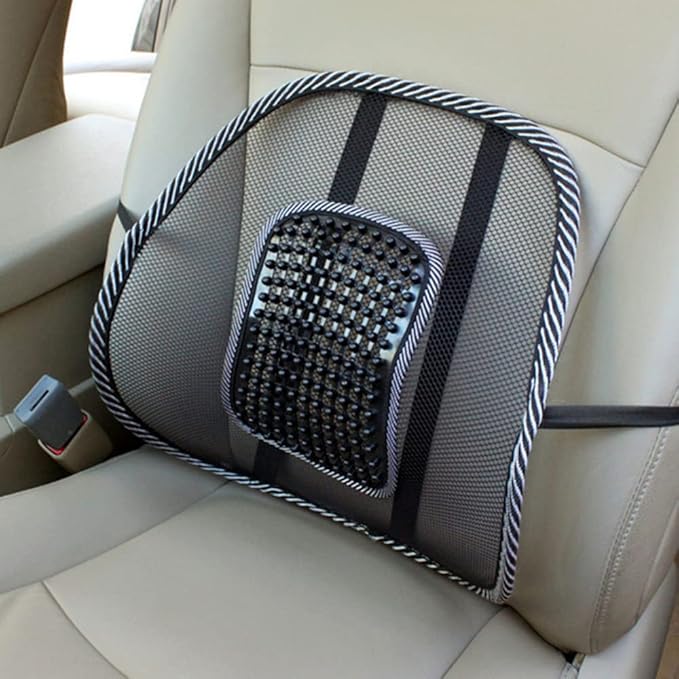Car Seat Chair Massage Back Lumbar Support Mesh Ventilate Cushion Pad Auto Seat Cushion Home Office Waist Breathable Density Mesh for Back Pain and Poor Posture Fits to All Chair