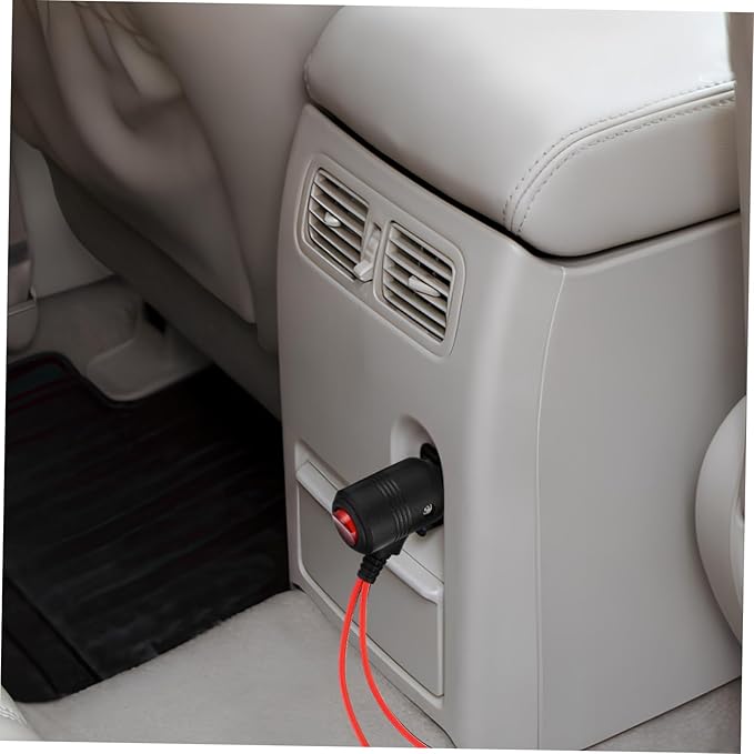 Multi-Port Car Charger Cord Cigarette Lighter Splitter Adapter Outputs Built Switch for Devices