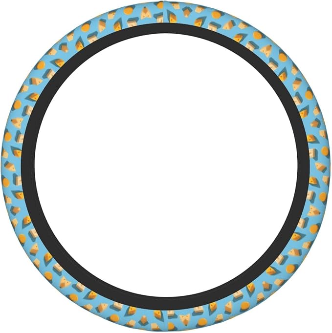 Neoprene Steering Wheel Cover Cheese Pattern Car Steering Wheel Cover Universal Fit for Most Cars