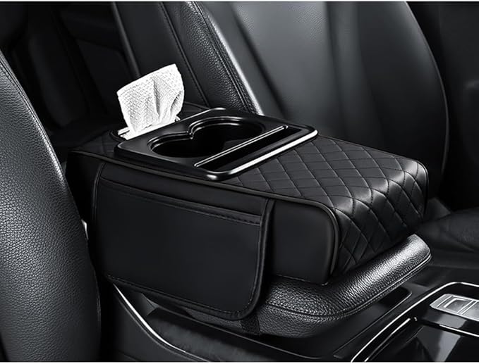 Car Armrests Covers for Audi A6 1995–2025, Center Console Cover Armrest Cushion Middle Console Protector Armrest Mat Interior Accessories,F