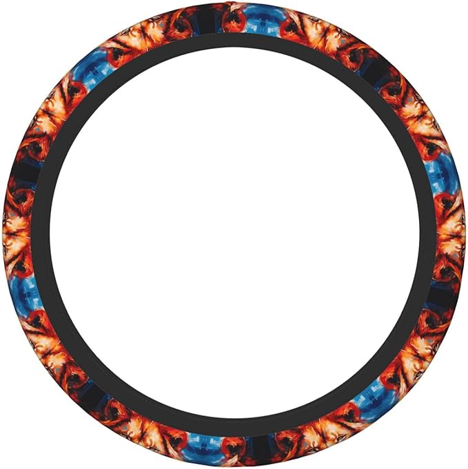 Cool Lion Neoprene Steering Wheel Covers Women Men Car Accessories, Universal 15 Inch Fit Auto, Suvs, Truck