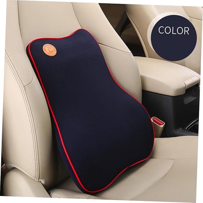 Memory Car Seat Cushion for Lumbar Support Comfortable Waist Pad Blue Auto Supplies for Enhanced Comfort and Protection Your Vehicle