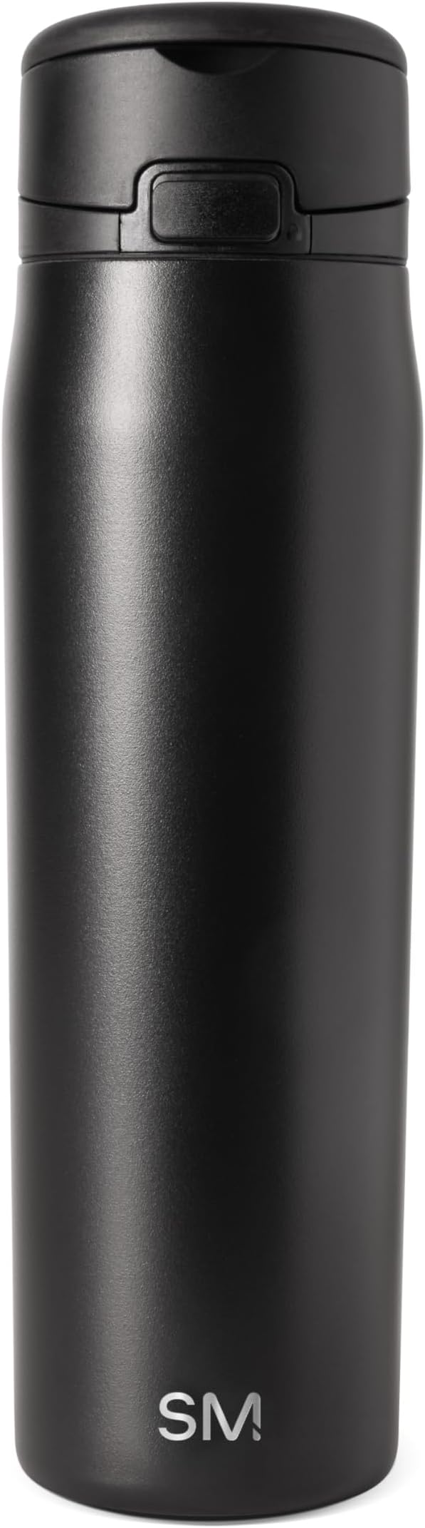 Simple Modern Mesa Loop Water Bottle with Covered Straw and Handle | 30oz Cup Holder Friendly Insulated Stainless Steel Bottles for Travel, Sports and School | Midnight Black
