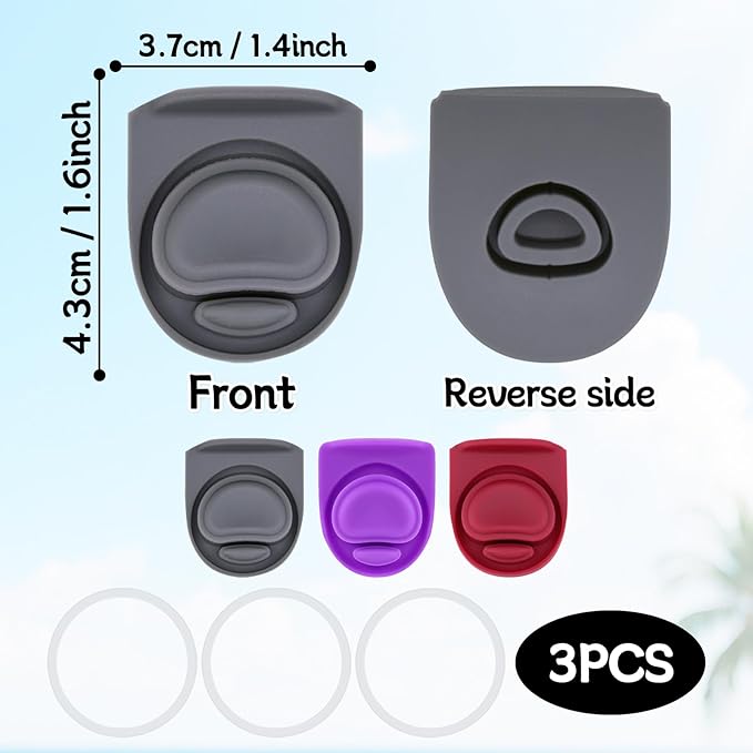 3 Sets Replacement Seal Stopper and O Ring Gasket Compatible with Owala FreeSip 24oz 32oz,Water Bottle Lid Insert Cap Rubber Seal Parts for Owala 16/19/24/32/40oz Mouth Piece Accessories Z3K10
