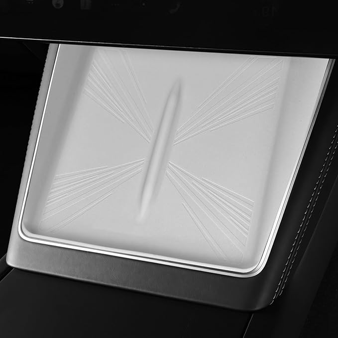Model 3 Centre Control Wireless Charging Mat，Center Console Wireless Charger Pad Compatible with Tesla Highland Model 3 2024 2025 (Model y Juniper chager mat White A)