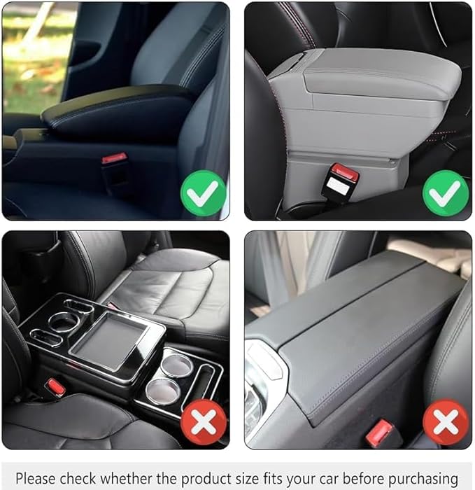 Car Armrest Cushion for Mini Countryman (U25) 2023 2024 2025, Car Centre Console Pad Scratch Protection Waterproof Armrest Cushion Interior Accessories,Red
