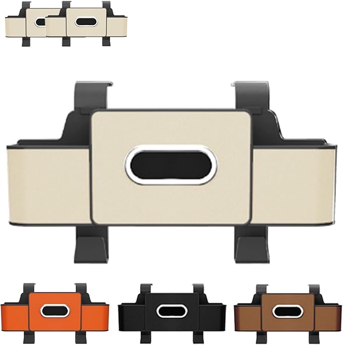 Upgraded Car Organizers and Storage Box, 1/2PCS Multifunctional Headrest Backseat Organizer with 2 Cup Holders, Tissue Box and Hooks, Smart Over-Seat Car Organizer for Most Vehicles (Beige*1)