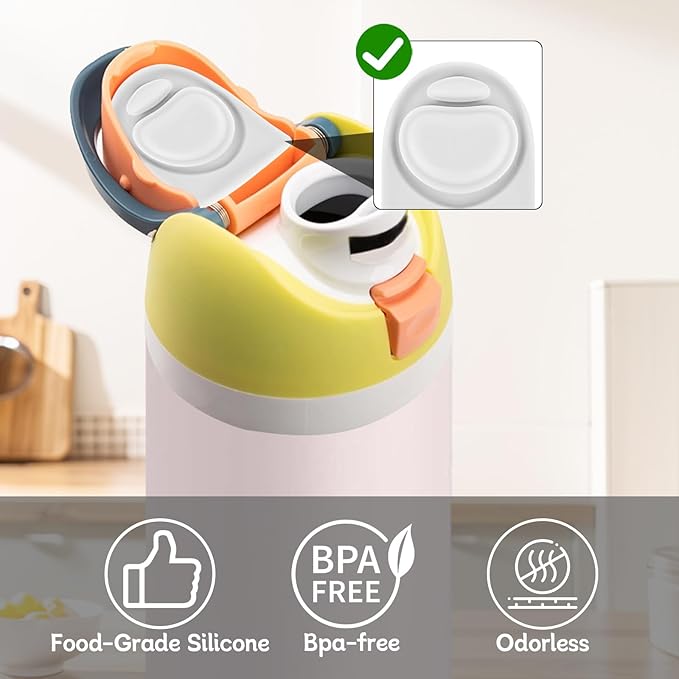 2pcs Replacement Rubber Stopper Seal Compatible with Owala FreeSip 24oz 32oz,Water Bottle Lid Insert Cap Silicone Seal Parts for Owala 16/19/24/32/40oz Spout Gasket Mouthpiece Accessories ZS14