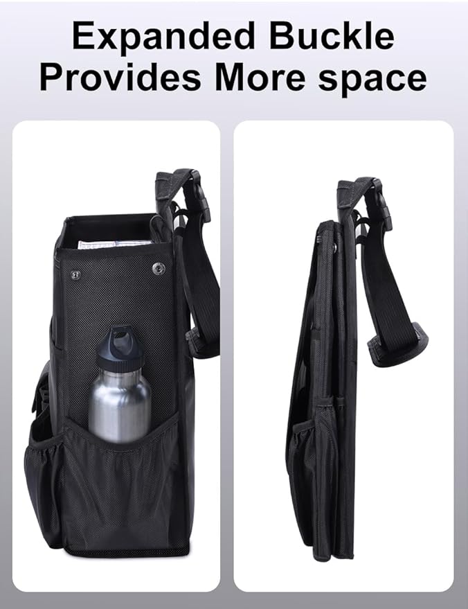 Smof Car Organizer for Front Seat - Hanging Car Seat Storage Organizer for Office/Kids/Truck,Multiple Pockets Car Seat Organizer with Separately Pokect for Laptop, Cup Holde & Travel Accessories