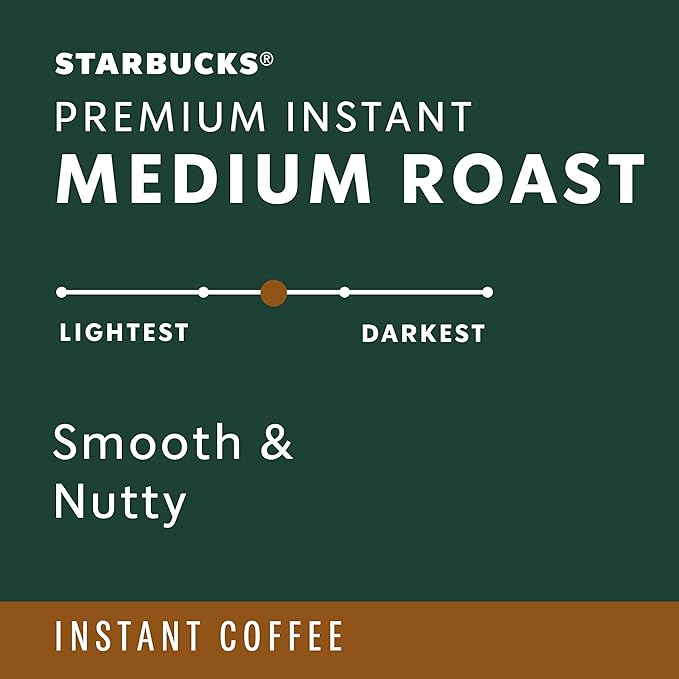 Starbucks Premium Instant Coffee, Medium Roast Coffee, Arabica Beans, Three 3.17 oz Tins (Pack of 2)