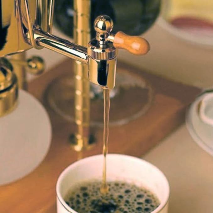 Luxury Balancing Siphon Coffee Maker/Brewer,Balance Syphon Coffee Maker Double Column,Easy to Clean Permanent Filter and Water Retainer,B