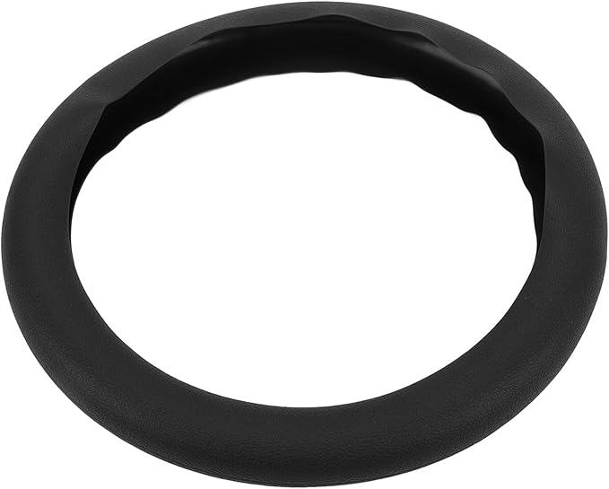 Silicone Steering Wheel Cover, Antislip Design, Sweatproof Protector for Cars, Fits Most Standard Sizes (Black)