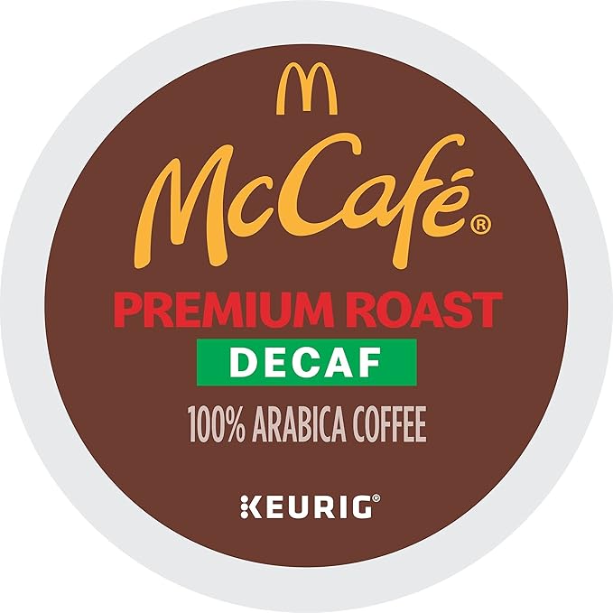 McCafe Premium Roast Decaf Coffee, Single Serve Keurig K-Cup Pods, Decaffeinated, 60 Count, (6 Packs of 10)