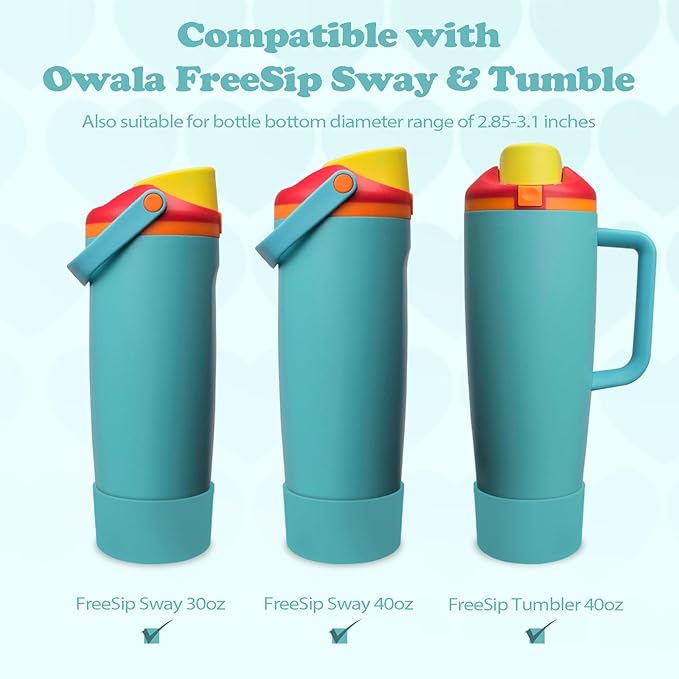 2PCS Silicone Boots for Owala 30oz & 40oz FreeSip Sway Bottles & Tumblers – Non-Slip, Scratch-Resistant, Stability Enhancer for Owala Accessories (Summer sweetness)
