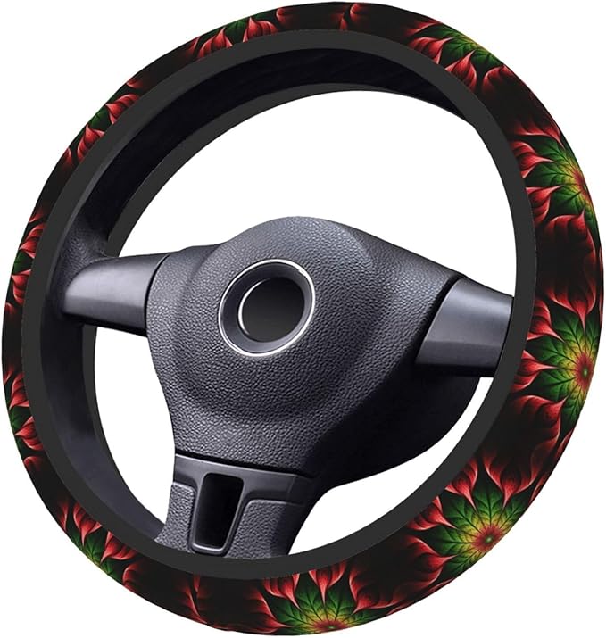 Psychedelic Universal Fit Steering Wheel Cover for Car, Truck, and SUV, Durable Steering Wheel Protection