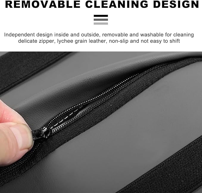 Car Center Console Cover, Waterproof Leather Auto Armrest Box Protector Elbow Pillow with Storage Pocket, Comfortable Memory Foam Arm Rest Box Cushion Pad, Car Accessories (Red)