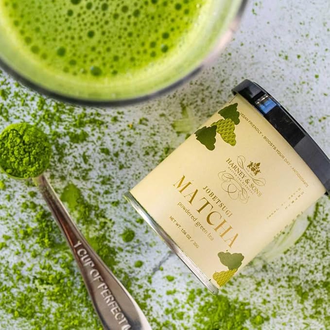 Harney & Sons Matcha Jobetsugi, 30 gram tin, Thin Grade Matcha, Powdered Green Tea for Japanese Tea Ceremony