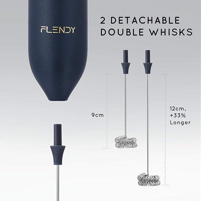 Rechargeable Milk Frother Handheld, Coffee Frother Handheld with USB-C Charging Stand, Electric Drink Mixer Handheld, Mini Electric Whisk Frother for Coffee, Matcha, etc