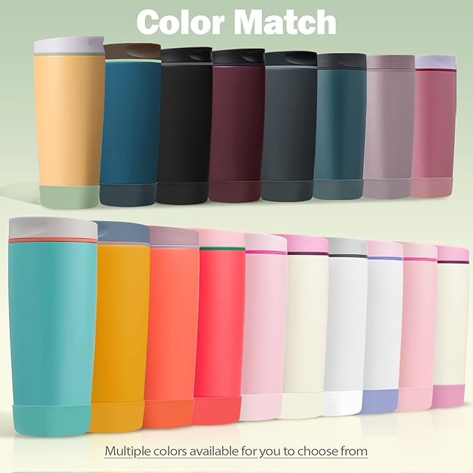 2pcs Silicone Boot for Owala SmoothSip Slider Coffee Tumbler 20oz 12oz, Anti-Slip Sleeve for Travel Coffee Mug, Protective Accessories for Owala BPA Free (Sage)