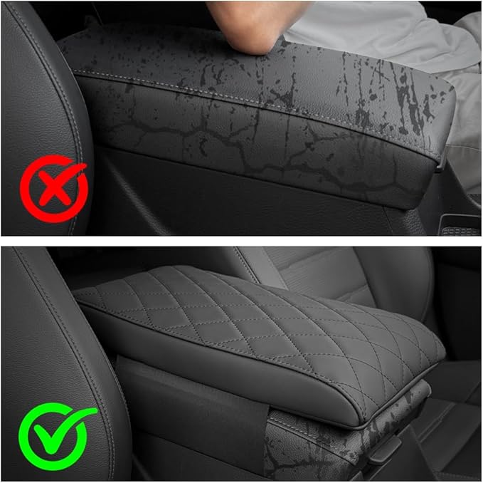 CRV Center Console Cover/Pad Fit 2023 2024 2025 2026,Faux Leather Honda CRV Armrest Mat,Ergonomic Support Cushion,Console Protector,Waterproof Wear-Resistant Scratch-Resistant