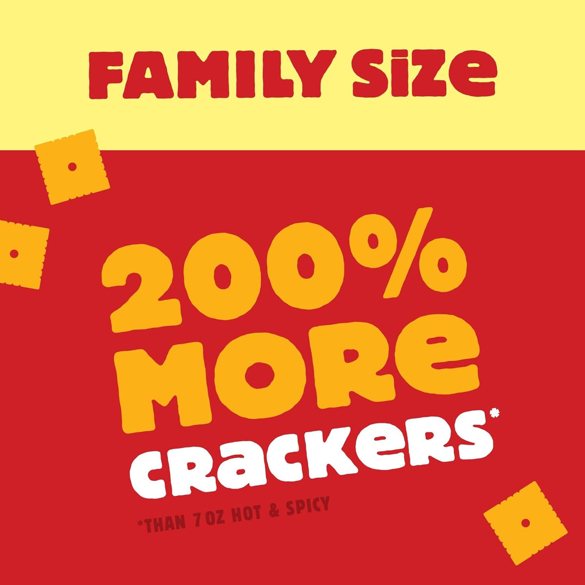 Cheez-It Baked Snack Crackers, Lunch Snacks, Family Size, Hot and Spicy, 21oz Box (1 Box)