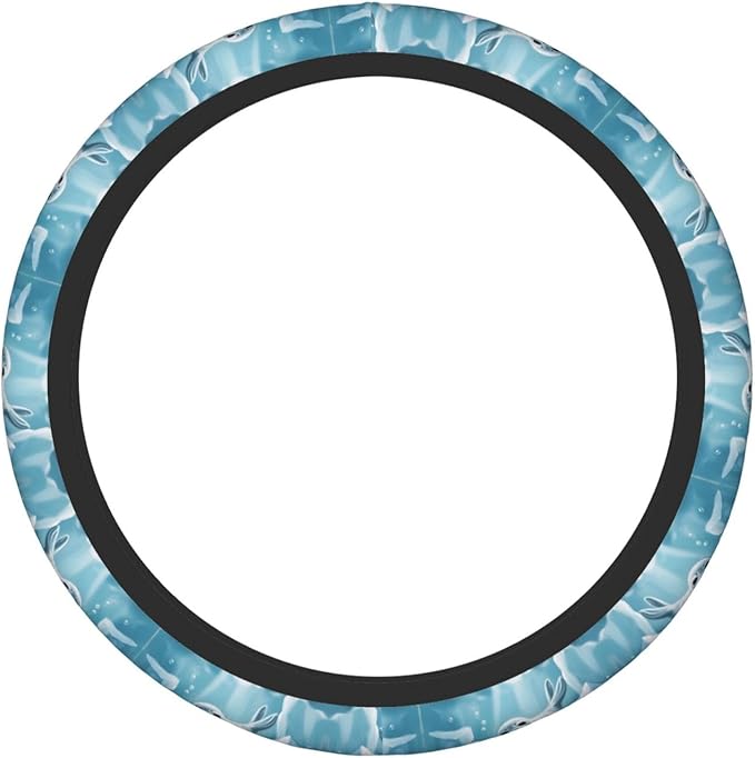 Cute Harp Seal Universal Fit Steering Wheel Cover for Car, Truck, and SUV, Durable Steering Wheel Protection