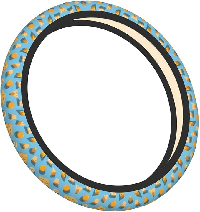 Neoprene Steering Wheel Cover Cheese Pattern Car Steering Wheel Cover Universal Fit for Most Cars