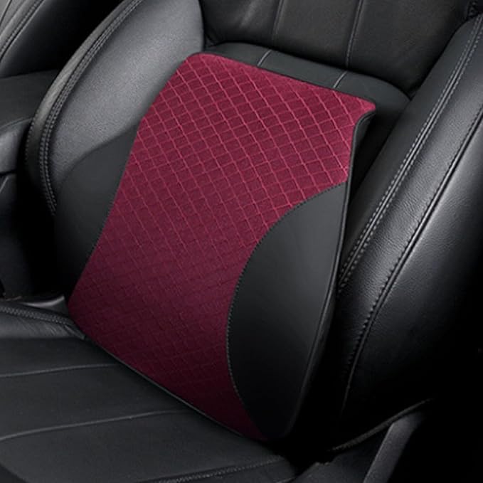 Car Headrest and Lumbar Support Pillow for Honda Civic 2012-2026 Seat Back Cushion Neck Pillow Driving Support Cushion Interior Accessories,1 Lumbar Support-Red Style
