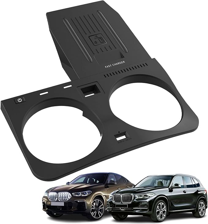 Wireless Car Charger for BMW X5 X6 X7 2019 2020 2021 2022 2023, 15W Fast Wireless Phone Charging Pad Support Original Car with NFC Center Console Wireless Charger