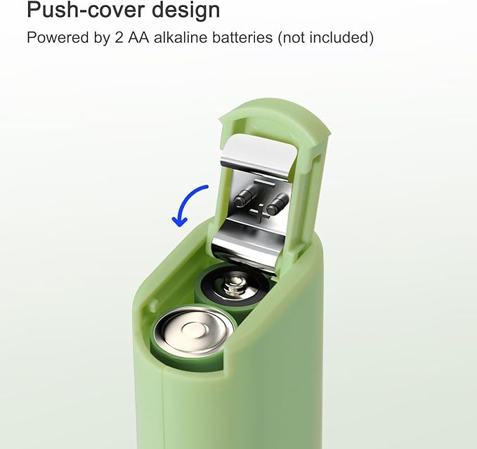 Portable Coffee Frother by ELMWAY, Battery Operated Electric Whisk, Mini Milk Frother Handled for Coffee, Latte, Matcha and Protein Powder - Green