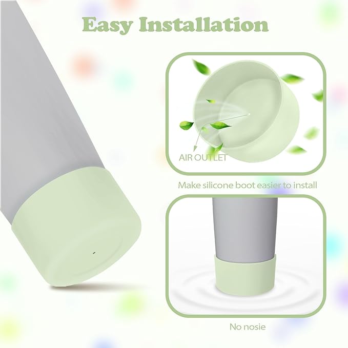 2PCS Silicone Boots for Owala 30oz & 40oz FreeSip Sway Bottles & Tumblers – Non-Slip, Scratch-Resistant, Stability Enhancer for Owala Accessories (Beach House Green)