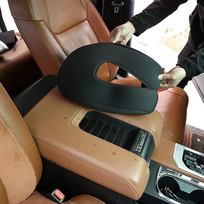 TOYCIDFG Center Console Armrest Cover Compatible with Toyota Tundra Sequoia 2014-2021, Soft Armrest Box Cushion Pad Car Interior Accessories 1 Pcs