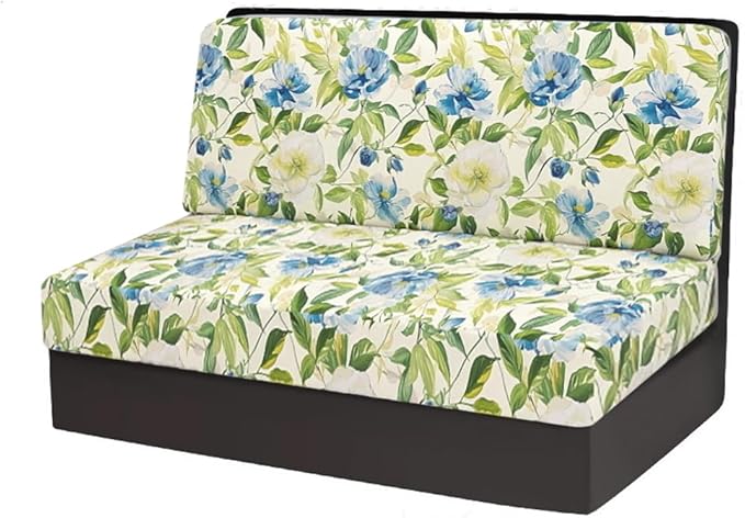 RV Dinette Cushion Covers, Stretch Table Seat Slipcovers, Replacement Washable Camper Couch Cushion Slipcovers for Bench Seats, RV Camper Car 1 Backrest Cover & 1 Bench Cover,Green