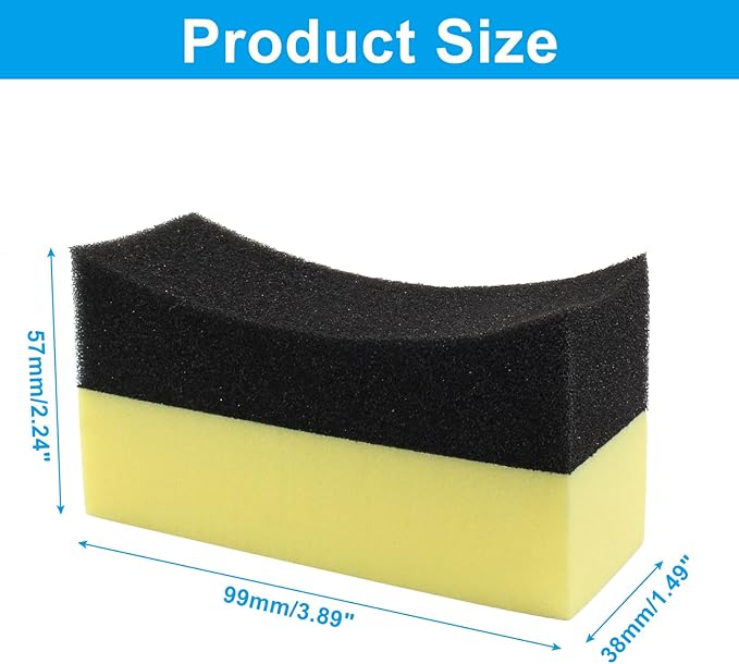 12Pcs Tire Applicator Dressing Shine Sponge Tire Dressing Applicator Pads Tire Contour Dressing Applicator Pads Color Polishing Sponge Wax Buffing Pads Cleaning Sponges for Car Glass