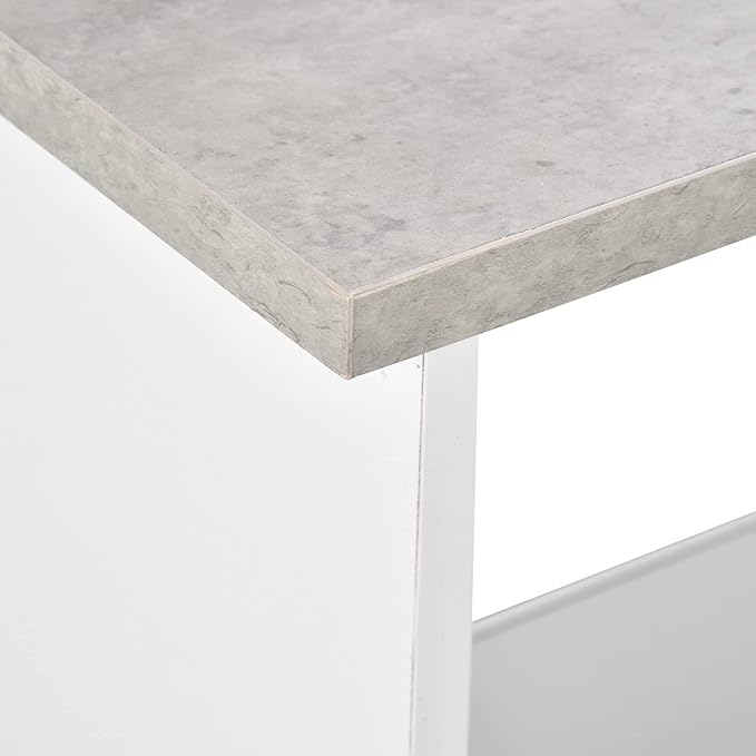 EVTSCAN Multi‑Storage Space Desk Durable Coffee Bar Table for Home Living Room Restaurant