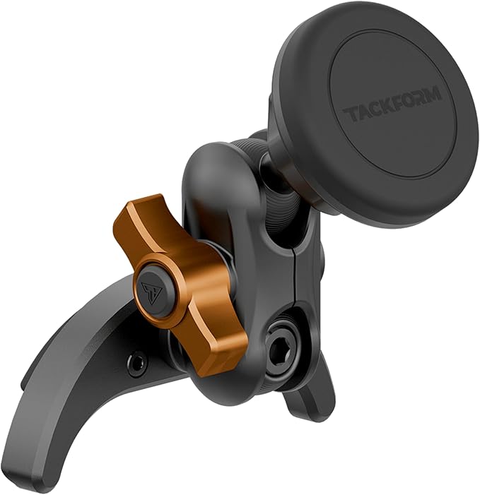 Tackform LINK Vent Phone Mount Compatible with 2016-2023 Toyota Tacoma and 2014-2021 Toyota Tundra | Aluminum | Zero Slip | Universal Magnetic Phone Holder | 2" Arm | Orange | (NOT MAGSAFE Compatible)