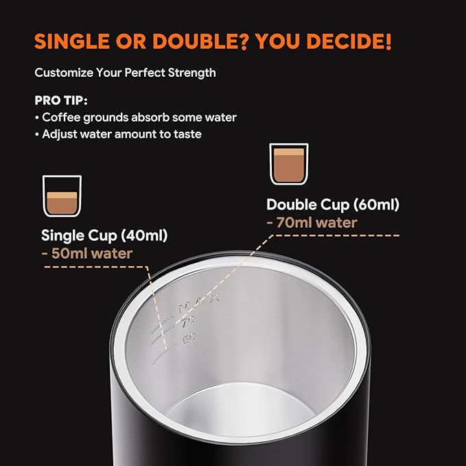 Portable Espresso Machine Mini 19Bar Rechargeable 2-in-1 Multi-Function Electric Coffee Machine One Key Extraction Compatible with NS Capsules and Ground Coffee for Office Home 7800MAH (Red)