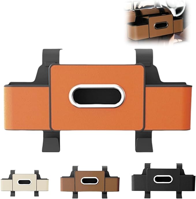 Car Organizers and Storage Box, Multifunctional Car Seat Back, Backseat Organizer, For Hold Phones, Snacks, Drinks, And Handbags (Orange)