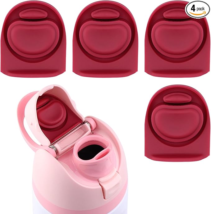 4pcs Replacement Stopper Seal Compatible with Owala FreeSip 24oz 32oz,Water Bottle Lid Insert Cap Silicone Seal Parts for Owala 16/19/24/32/40oz Spout Gasket Mouth piece Accessories F5